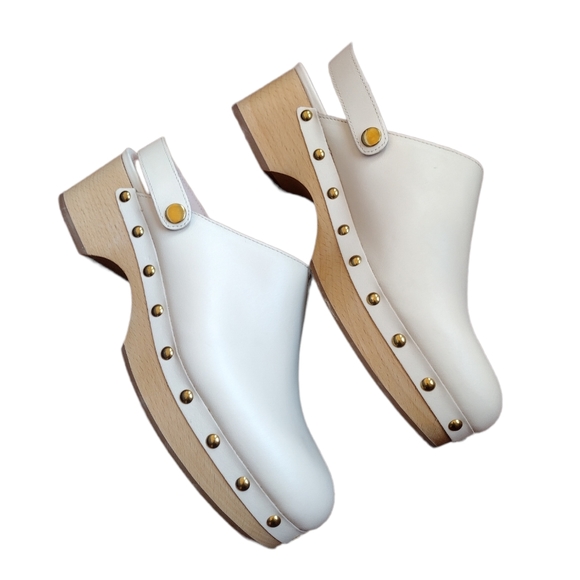 J. Crew Convertible Leather Clog Dusty Ivory - Picture 11 of 15